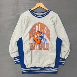 Vintage Wisconsin Platteville‎ University 90s Reverse Weave Sweatshirt Large